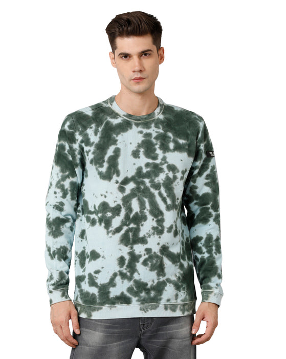 Voi Jeans Mens Regular Fit Olive Sweatshirt