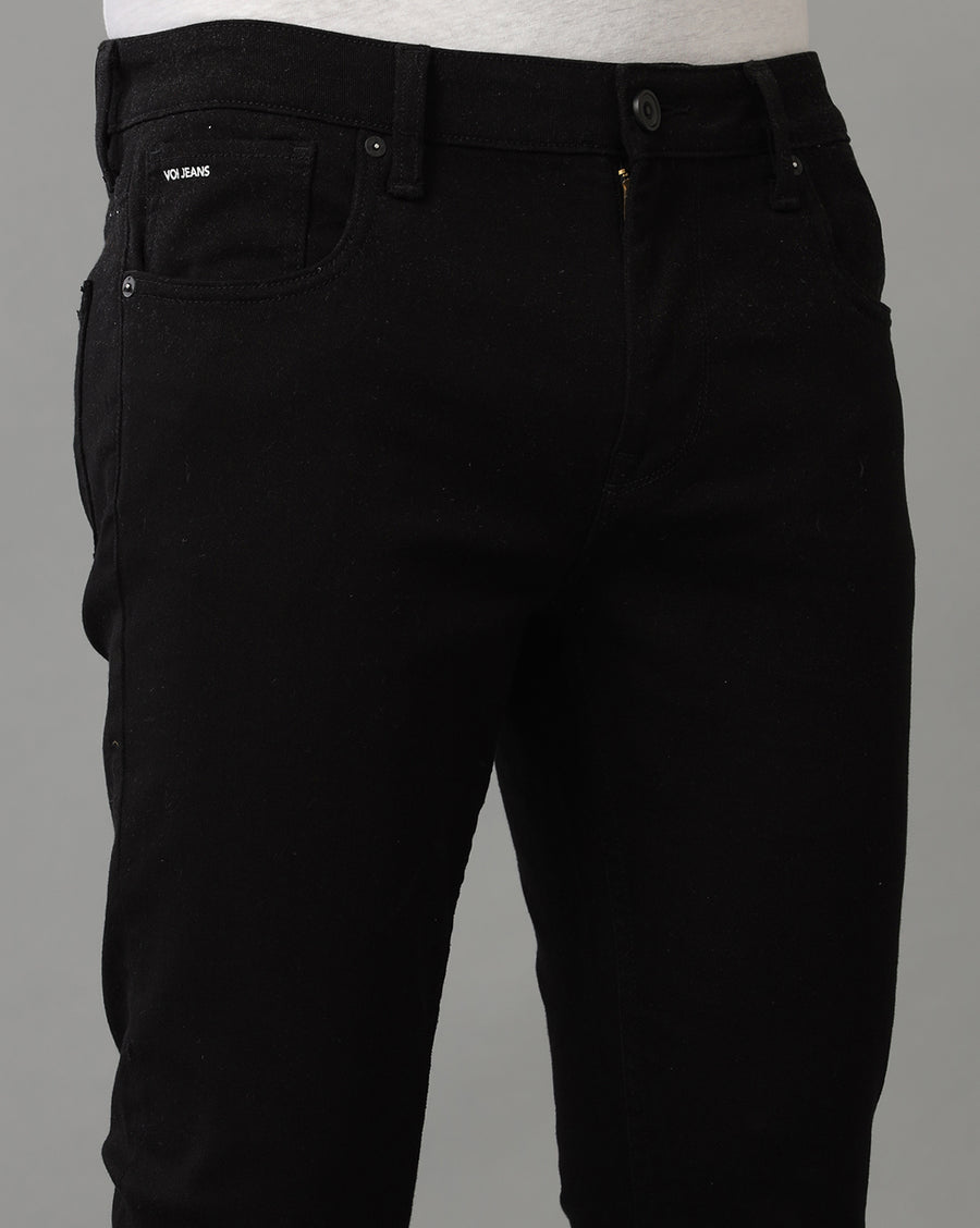 BLACK TRACK SKINNY FIT JEANS