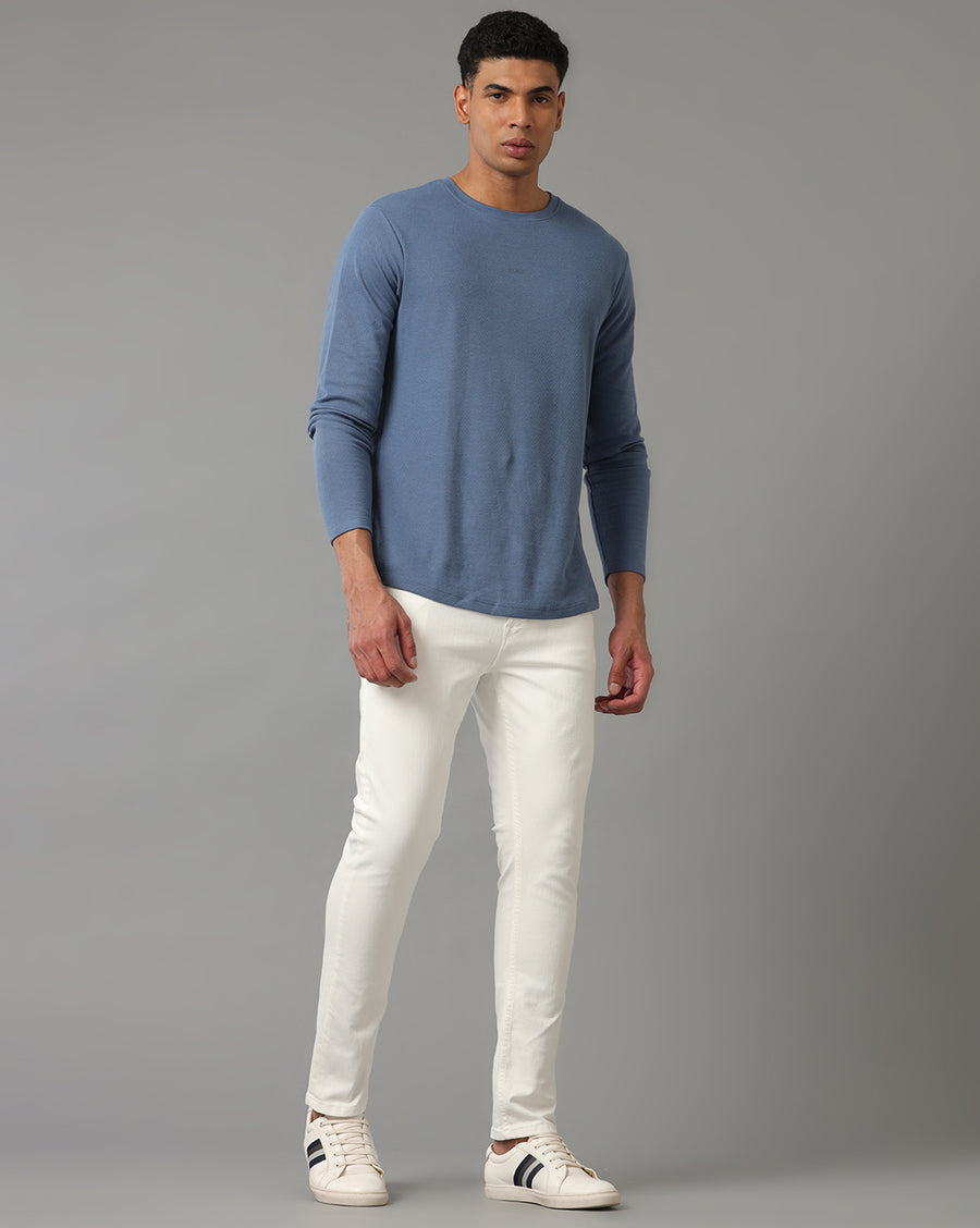 WHITE TRACK SKINNY FIT JEANS