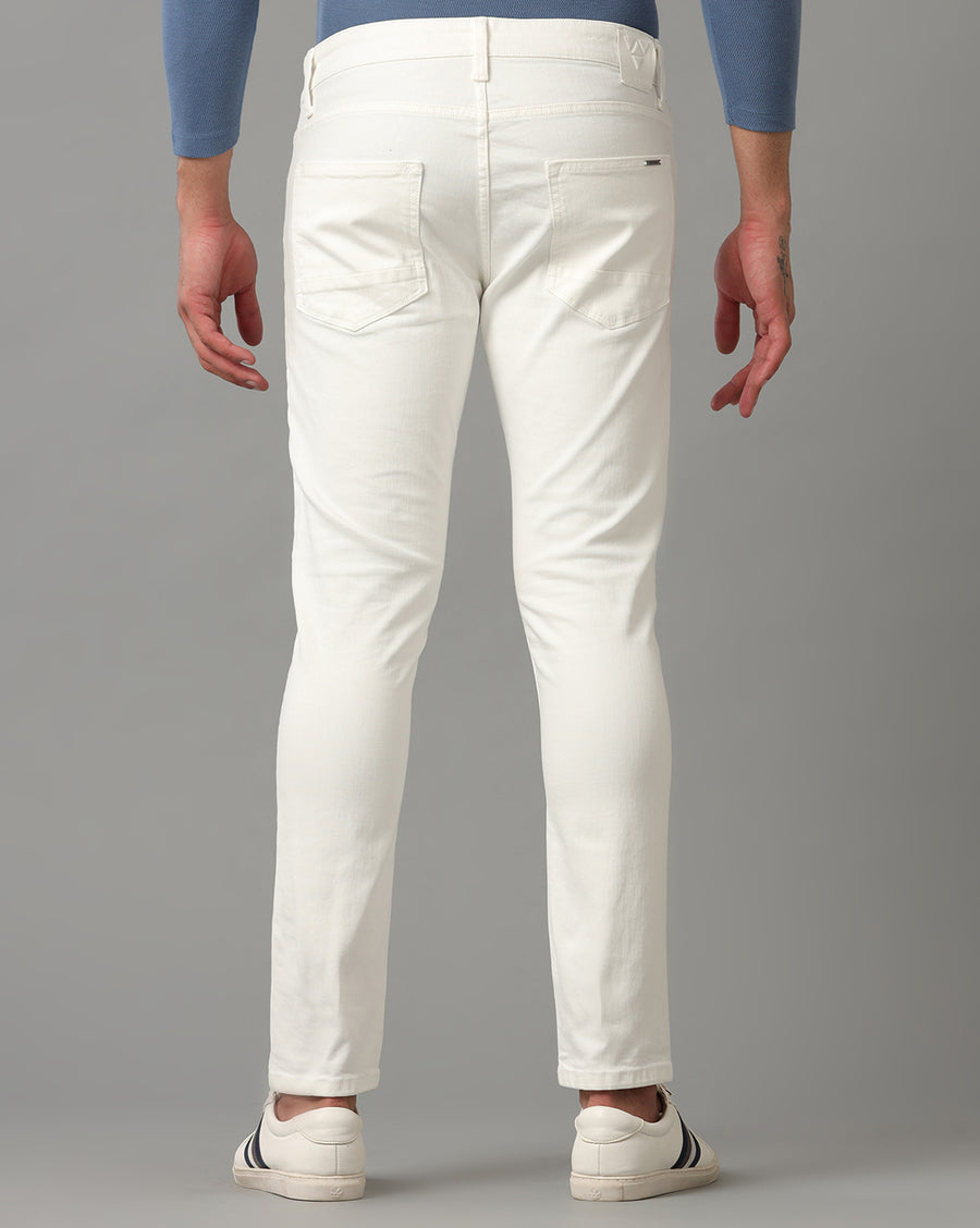 WHITE TRACK SKINNY FIT JEANS