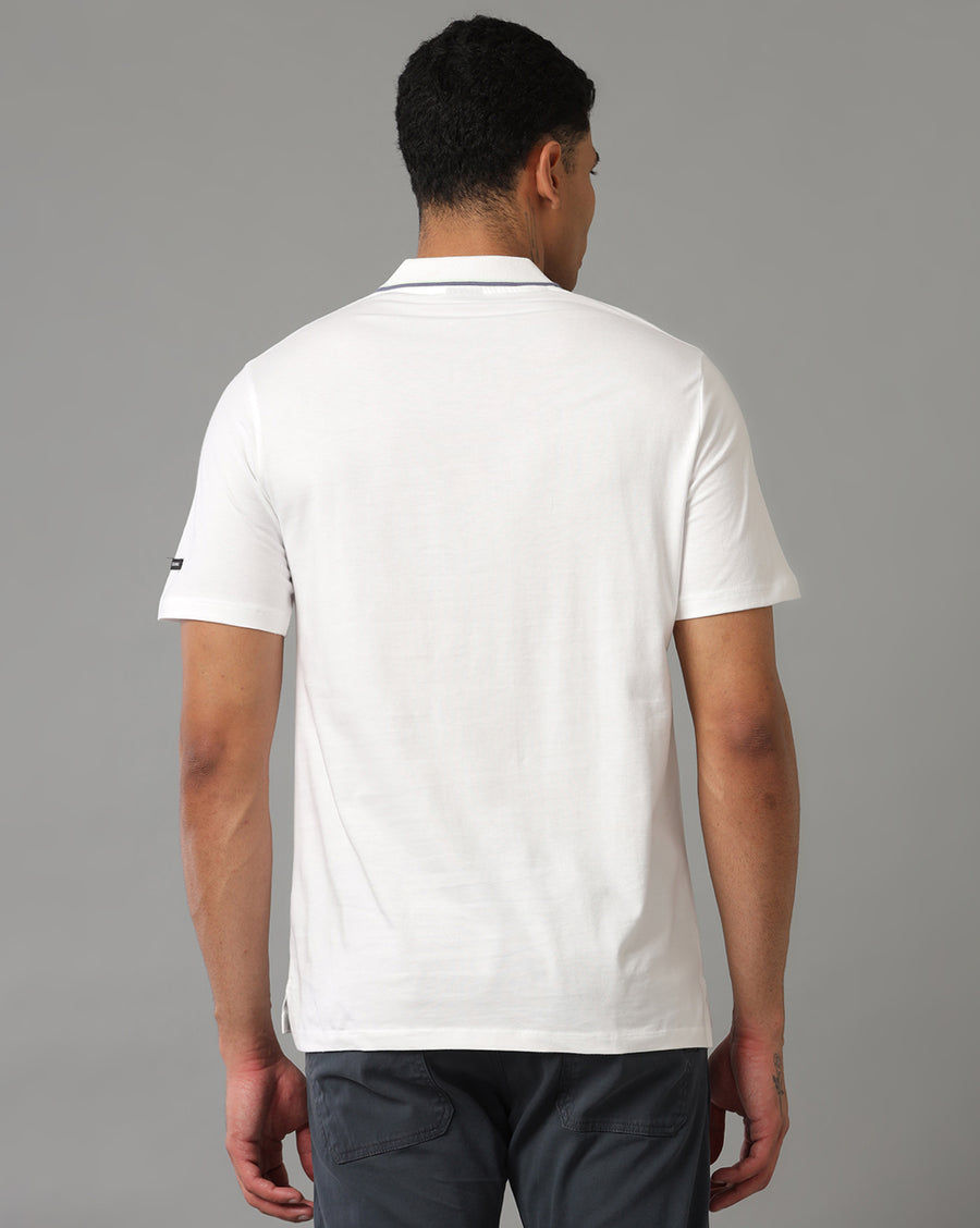 WHITE REGULAR FIT T SHIRT