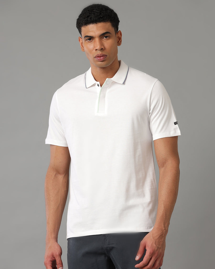 WHITE REGULAR FIT T SHIRT