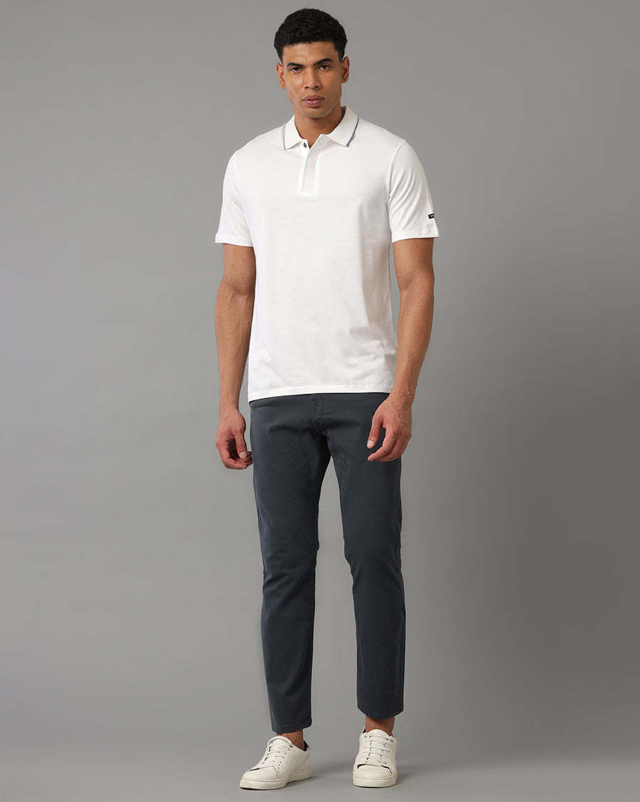 WHITE REGULAR FIT T SHIRT