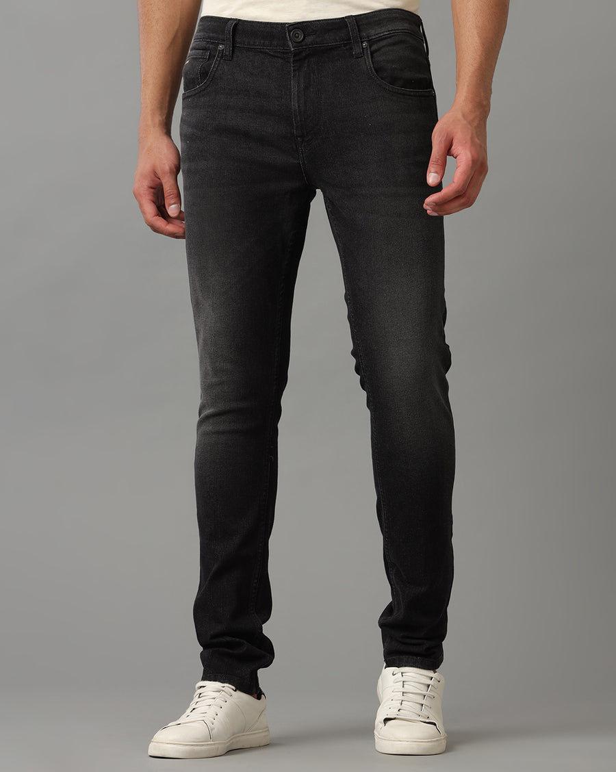 BLACK TRACK SKINNY FIT JEANS