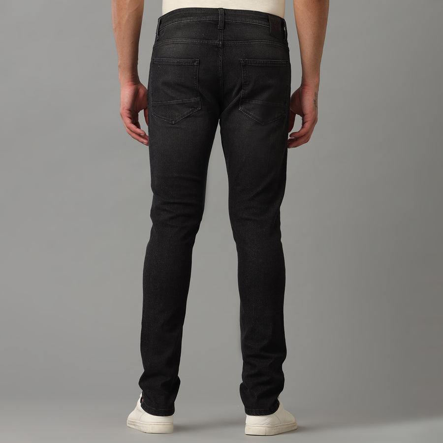 BLACK TRACK SKINNY FIT JEANS