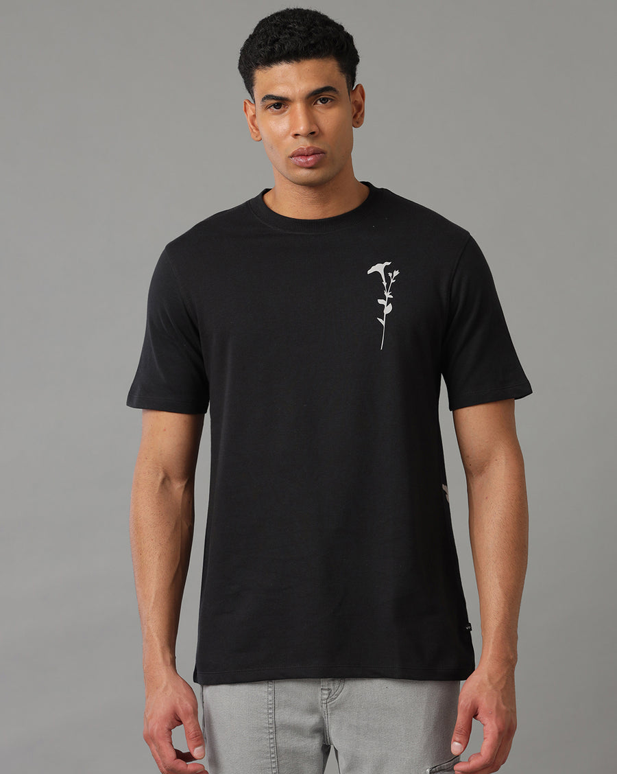 JET BLACK BOXY FIT T SHIRT