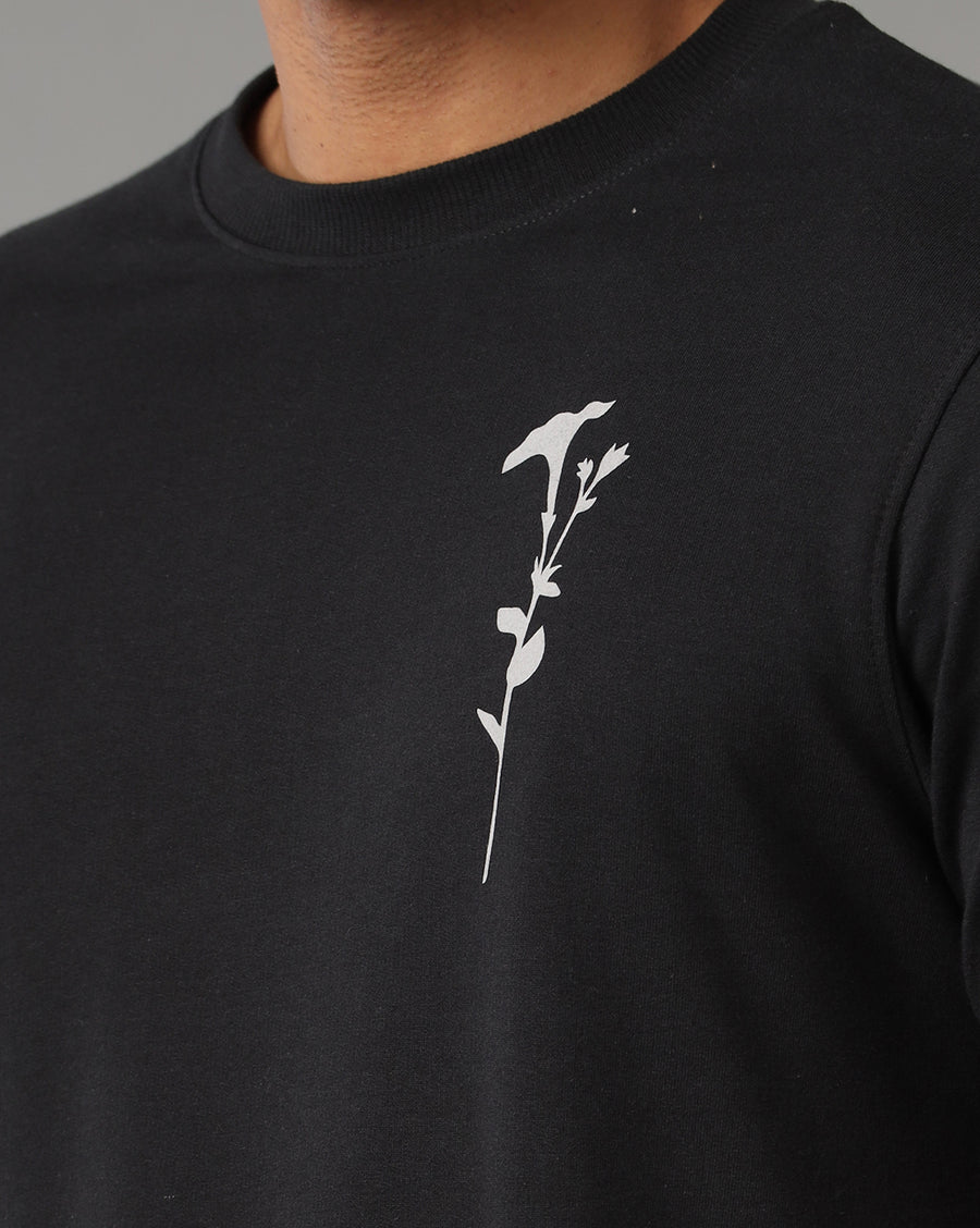 JET BLACK BOXY FIT T SHIRT