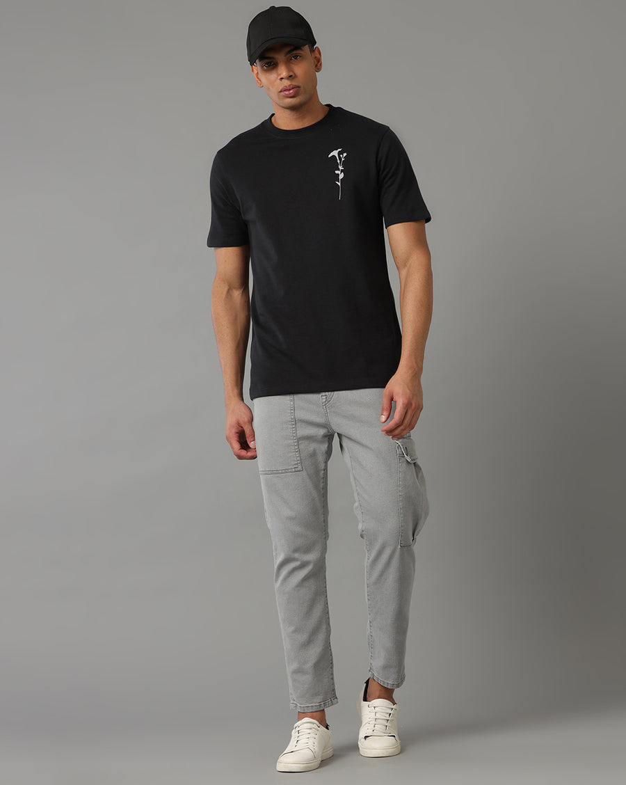 JET BLACK BOXY FIT T SHIRT