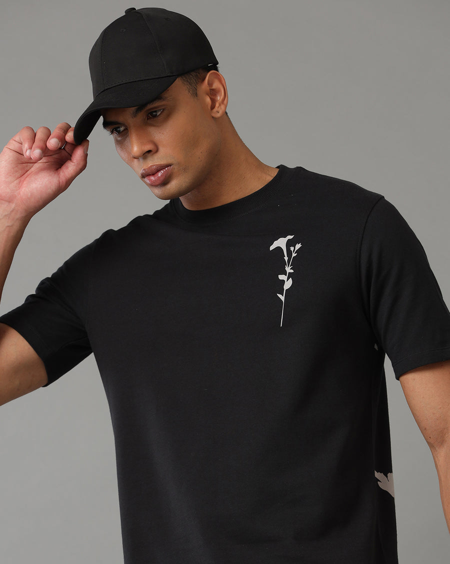 JET BLACK BOXY FIT T SHIRT