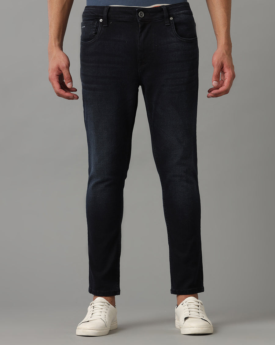 INDIGO TRACK CROPPED SKINNY FIT JEANS