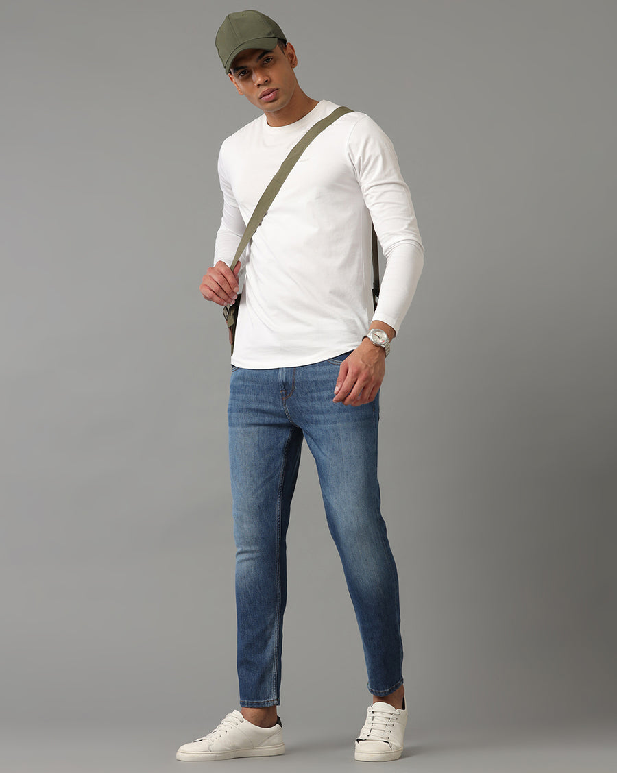 GREY TRACK CROPPED SKINNY FIT JEANS