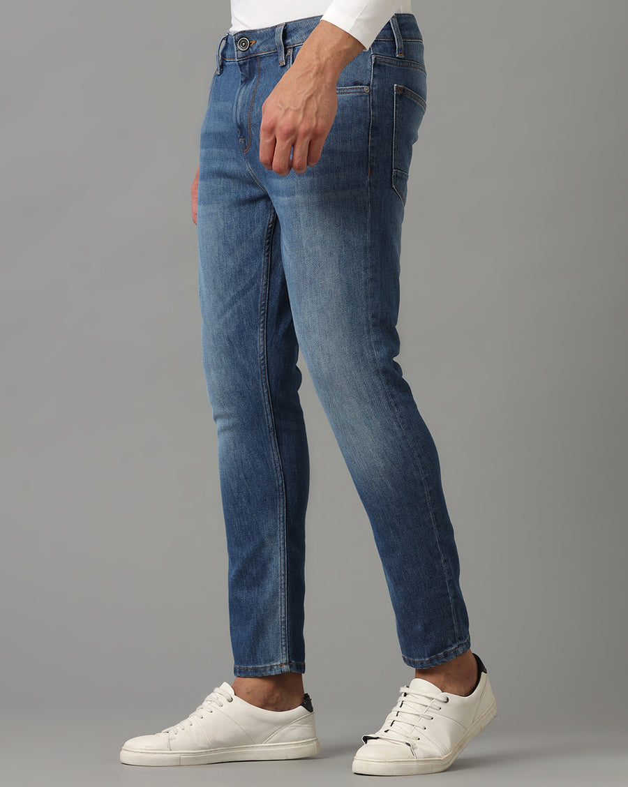 GREY TRACK CROPPED SKINNY FIT JEANS