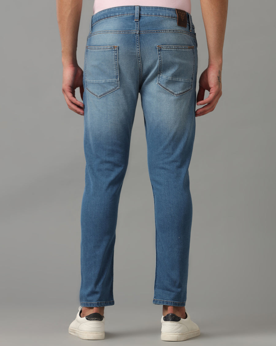 JET INDIGO TRACK CROPPED SKINNY FIT JEANS