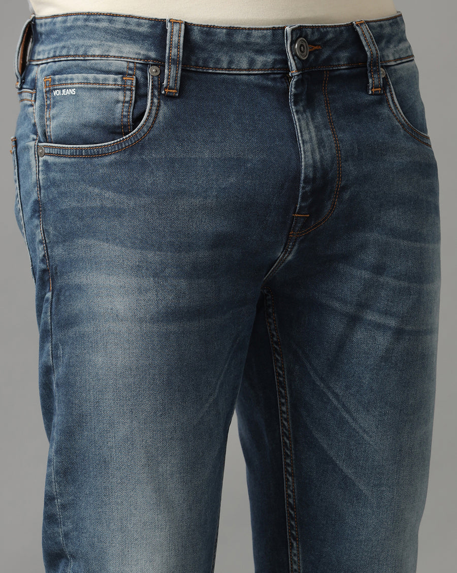 INDIGO TRACK SKINNY FIT JEANS