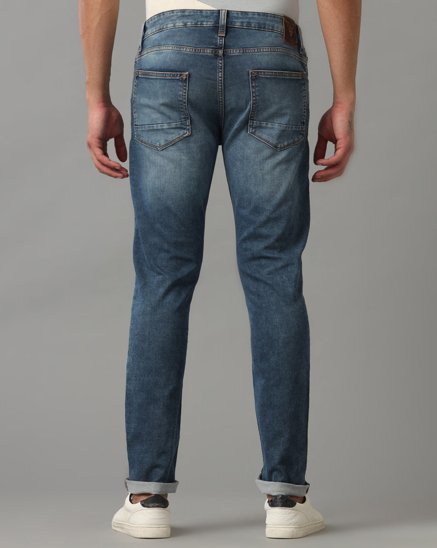 INDIGO TRACK SKINNY FIT JEANS