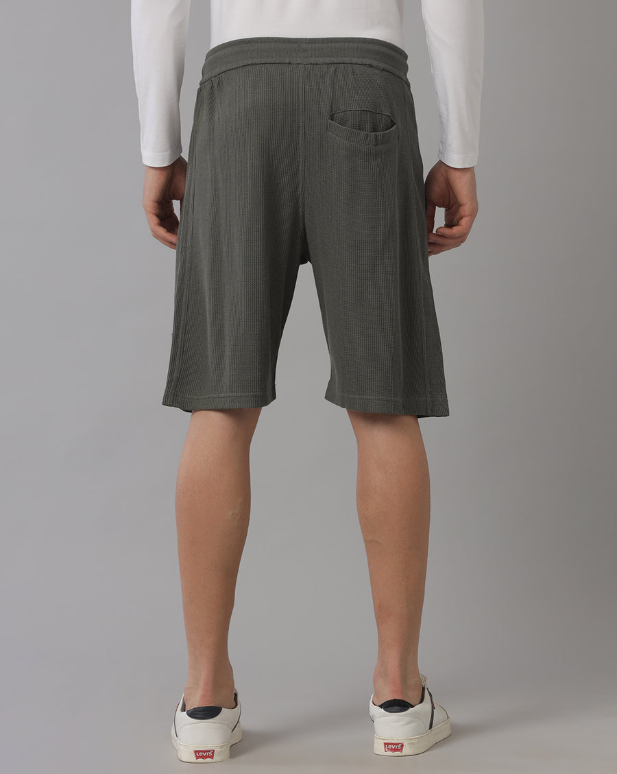 Men's Regular Fit Olive Shorts