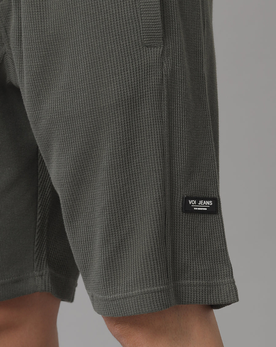 Men's Regular Fit Olive Shorts