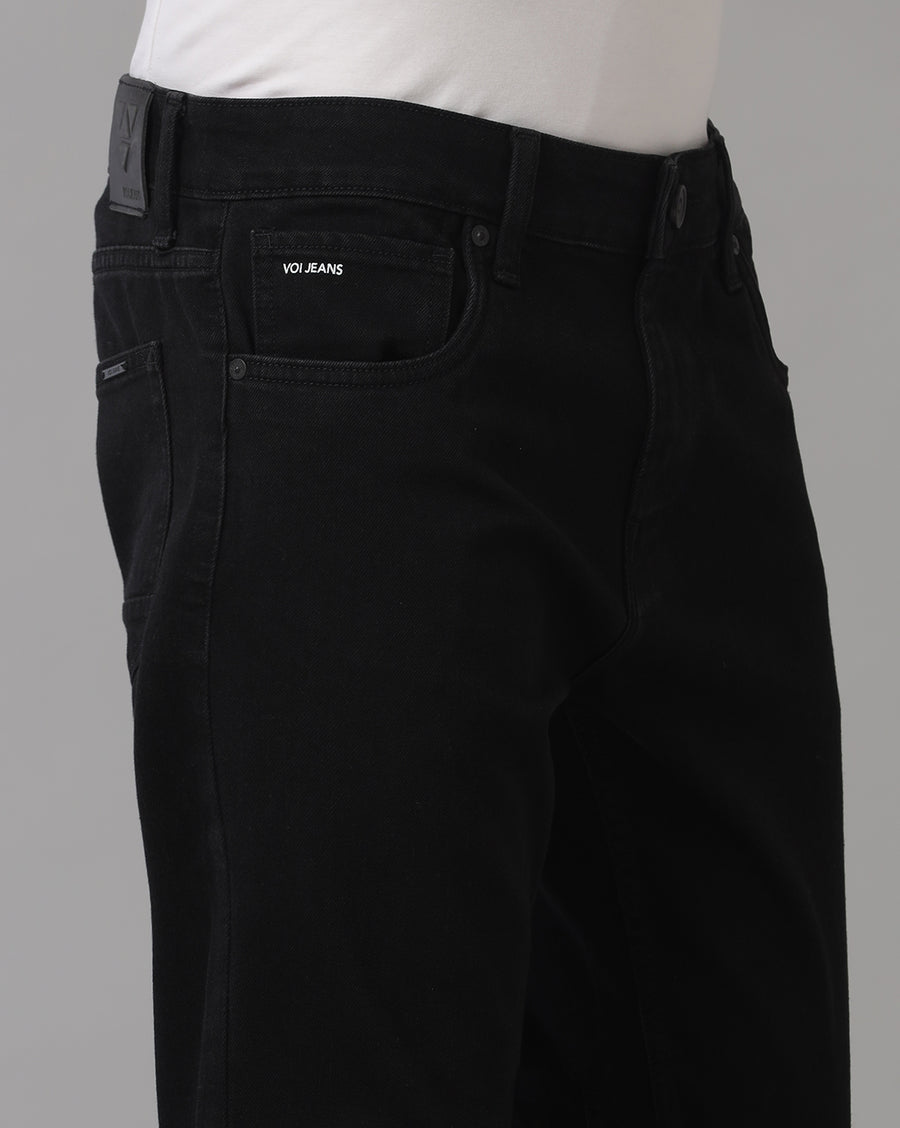 Men's Track Skinny Black Jeans