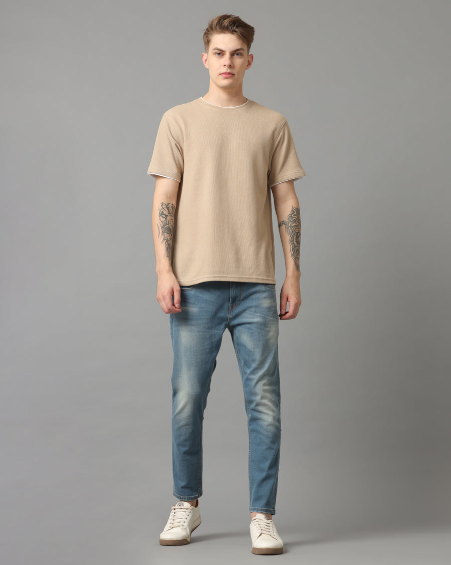 SMOKEY BLUE TRACK SKINNY FIT JEANS