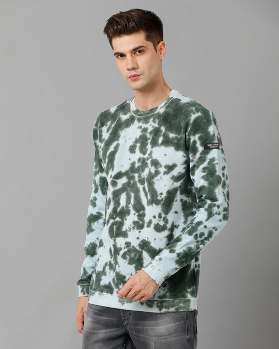 Voi Jeans Mens Regular Fit Olive Sweatshirt