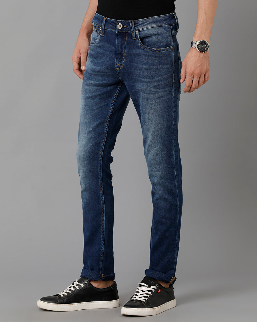 Voi Jeans Mens Indigo Solid Track-Skinny Jeans