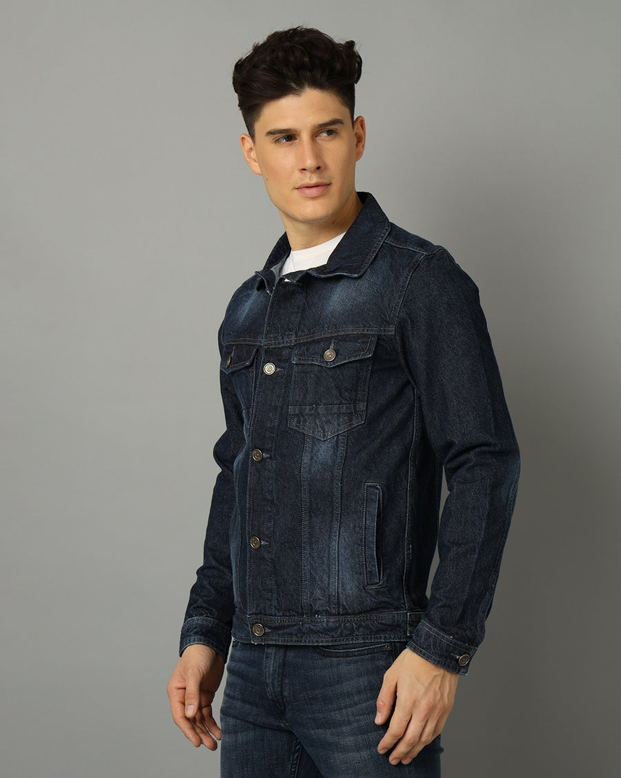 Washed Pure Cotton Denim Jacket