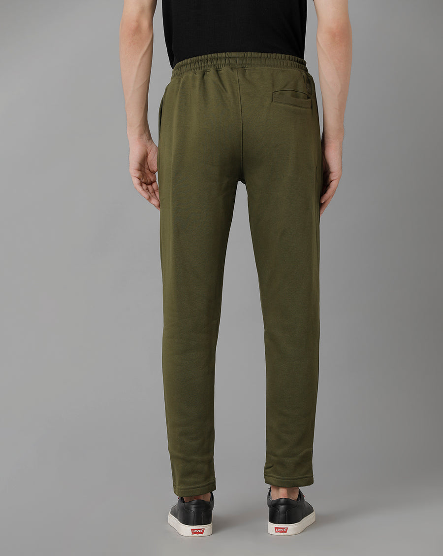 Voi Jeans Mens Green Clifs Regular Fit Trackpant