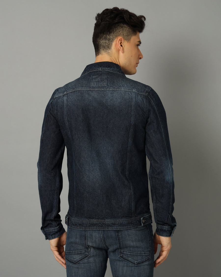 Washed Pure Cotton Denim Jacket