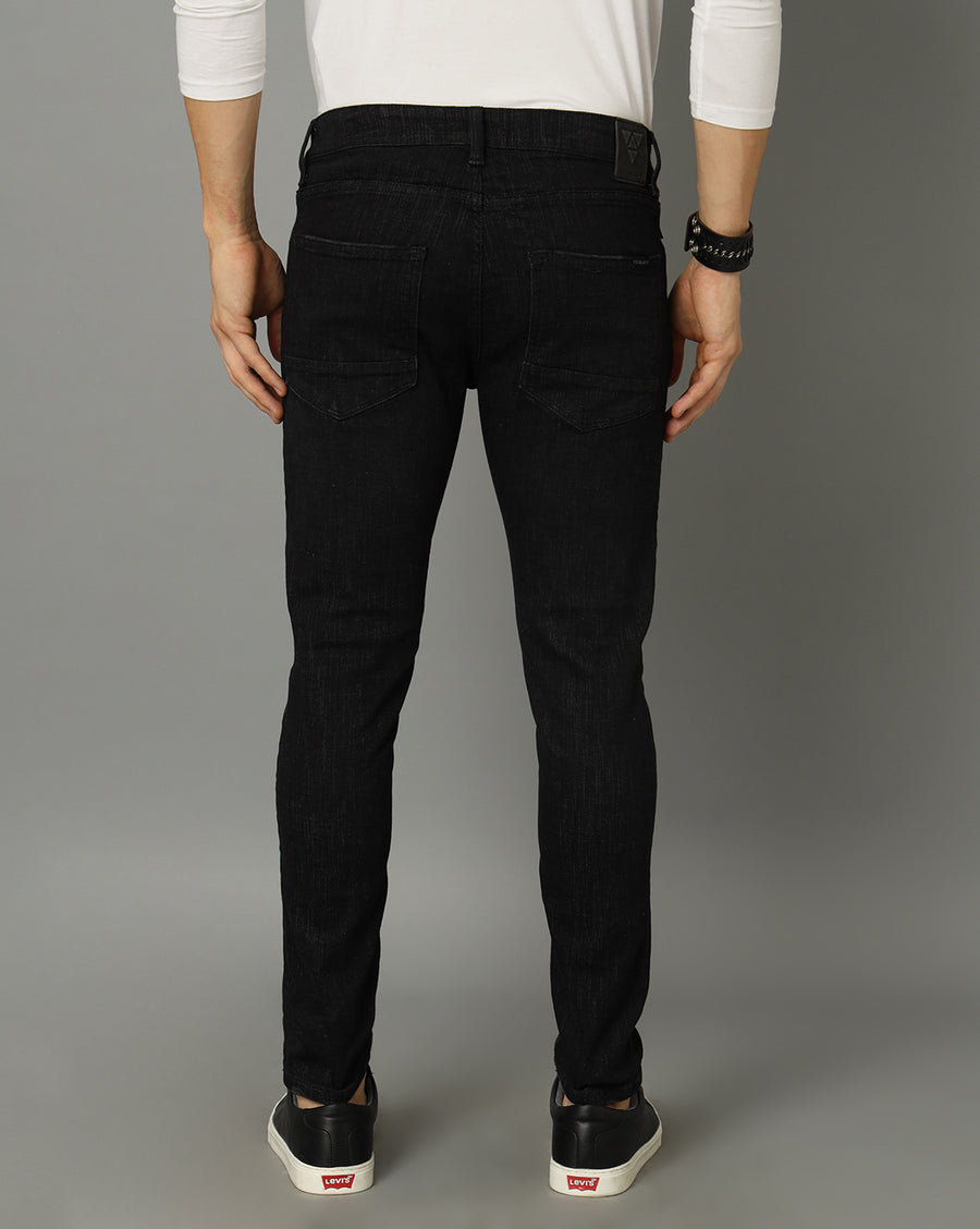 Voi Jeans Men Mid-Rise Skinny Fit No Fade Jeans