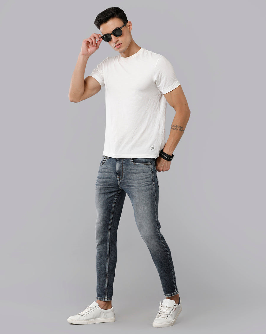 Voi Jeans Men Skinny Fit Heavy Fade Jeans