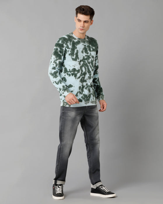 Voi Jeans Mens Regular Fit Olive Sweatshirt