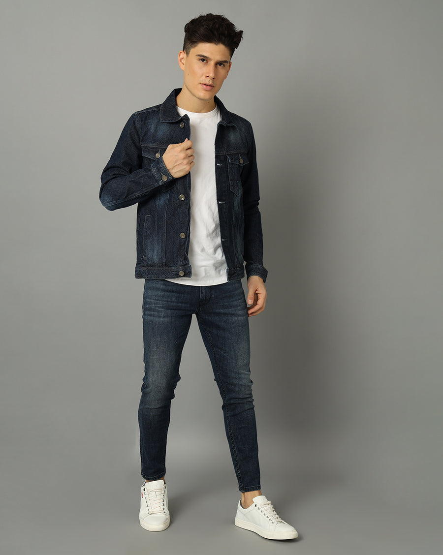 Washed Pure Cotton Denim Jacket