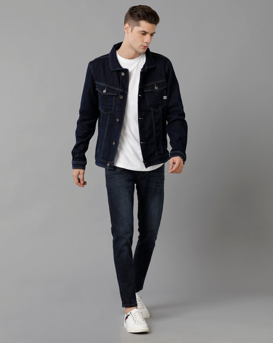 Voi Jeans Men's Mid Blue Regular Fit Jacket