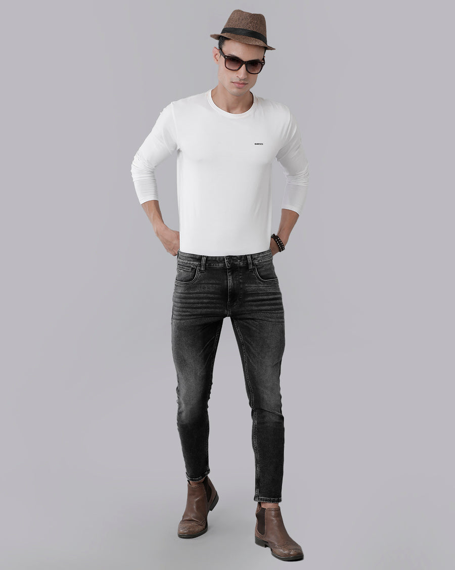 Voi Jeans Men Skinny Fit Heavy Fade Jeans