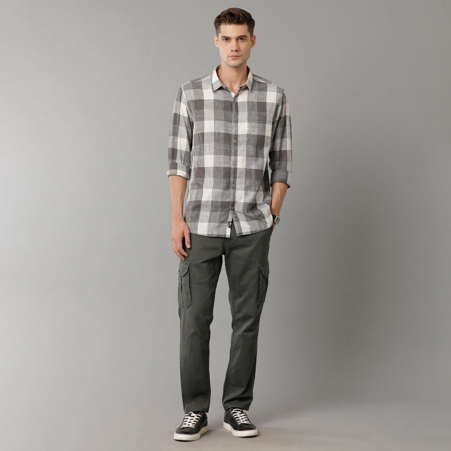 Premium Slim Fit Tartan Checked Pure Cotton Casual Shirt