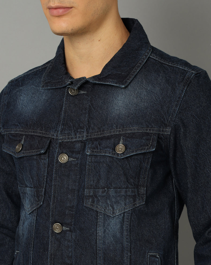 Washed Pure Cotton Denim Jacket