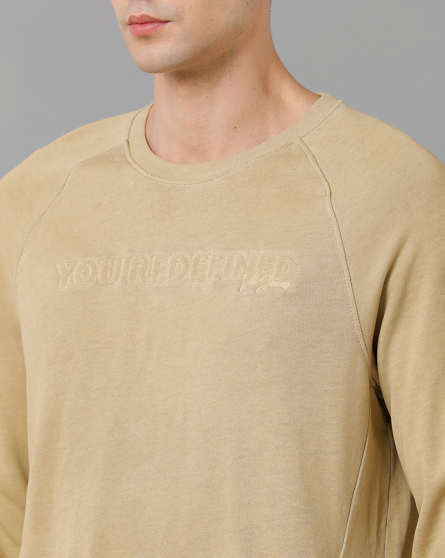 Voi Jeans Mens Regular Fit Beige Sweatshirt