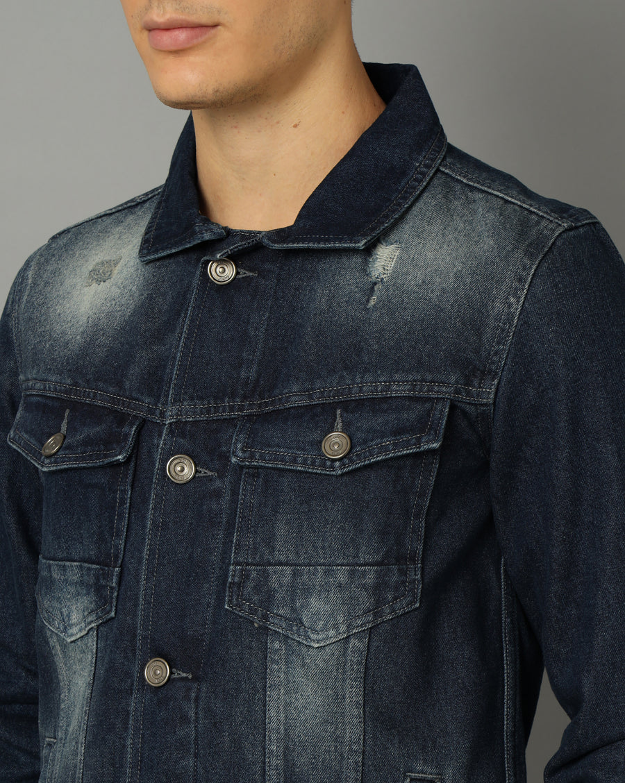 Washed Pure Cotton Denim Jacket