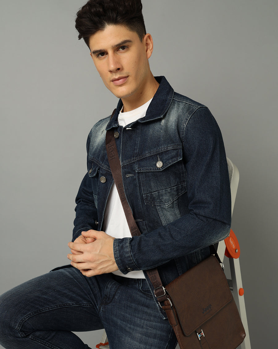 Washed Pure Cotton Denim Jacket