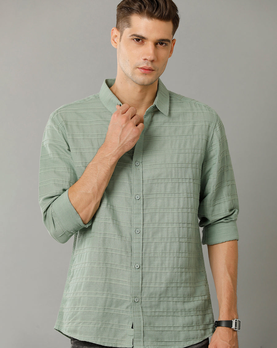 Voi Jeans Slim Fit Opaque Checked Pure Cotton Casual Shirt