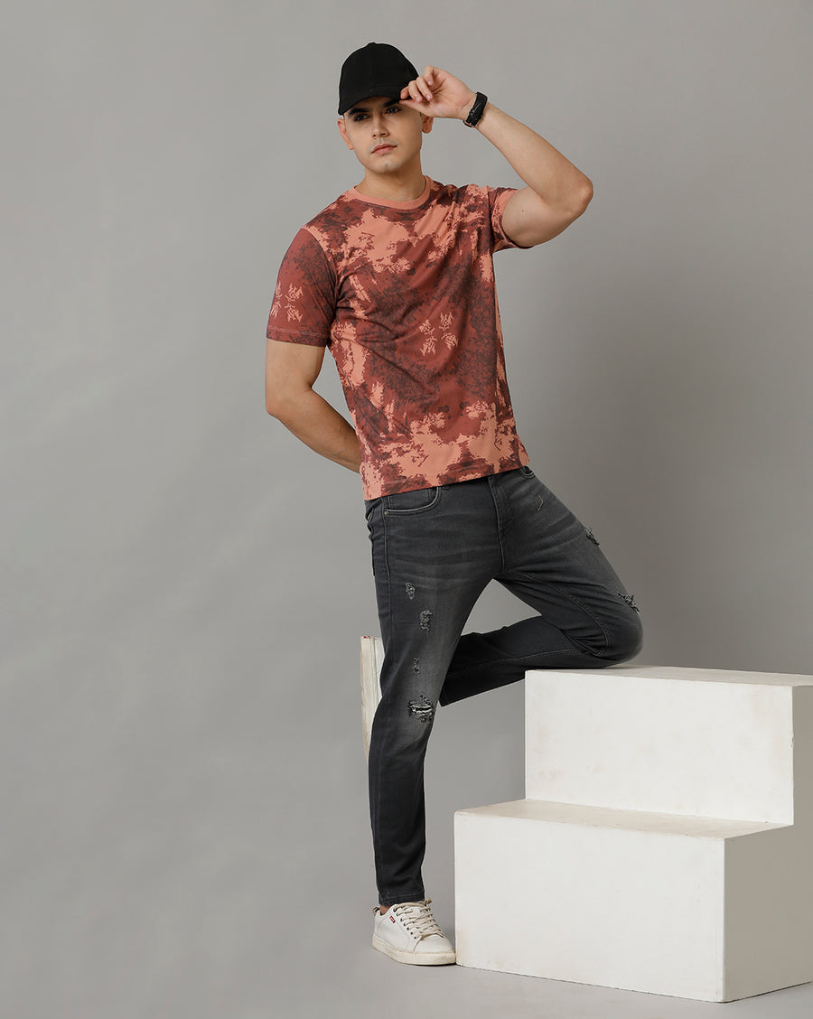 Voi Jeans Mens Rose Dawn Regular Fit Cotton T-Shirt