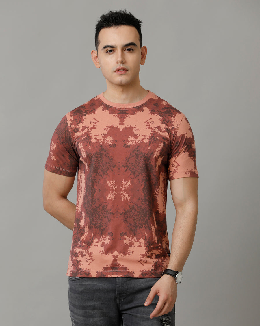 Voi Jeans Mens Rose Dawn Regular Fit Cotton T-Shirt