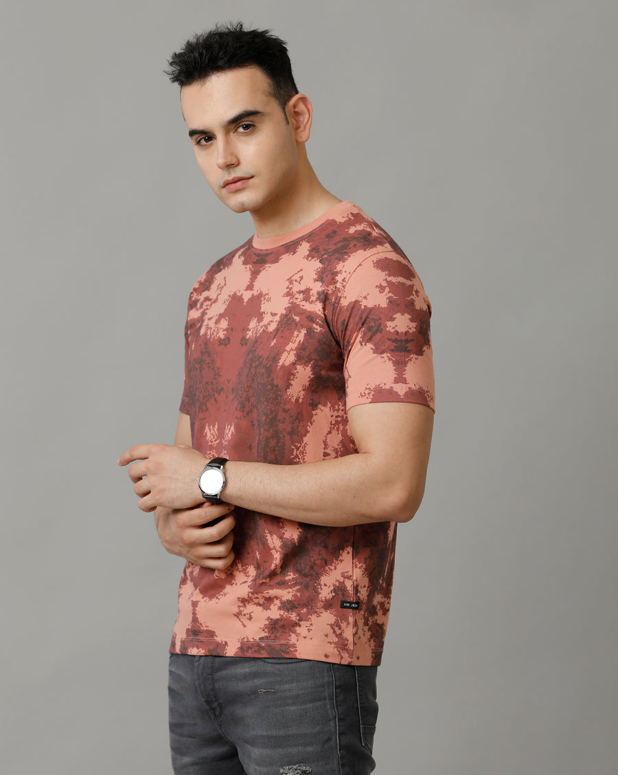 Voi Jeans Mens Rose Dawn Regular Fit Cotton T-Shirt