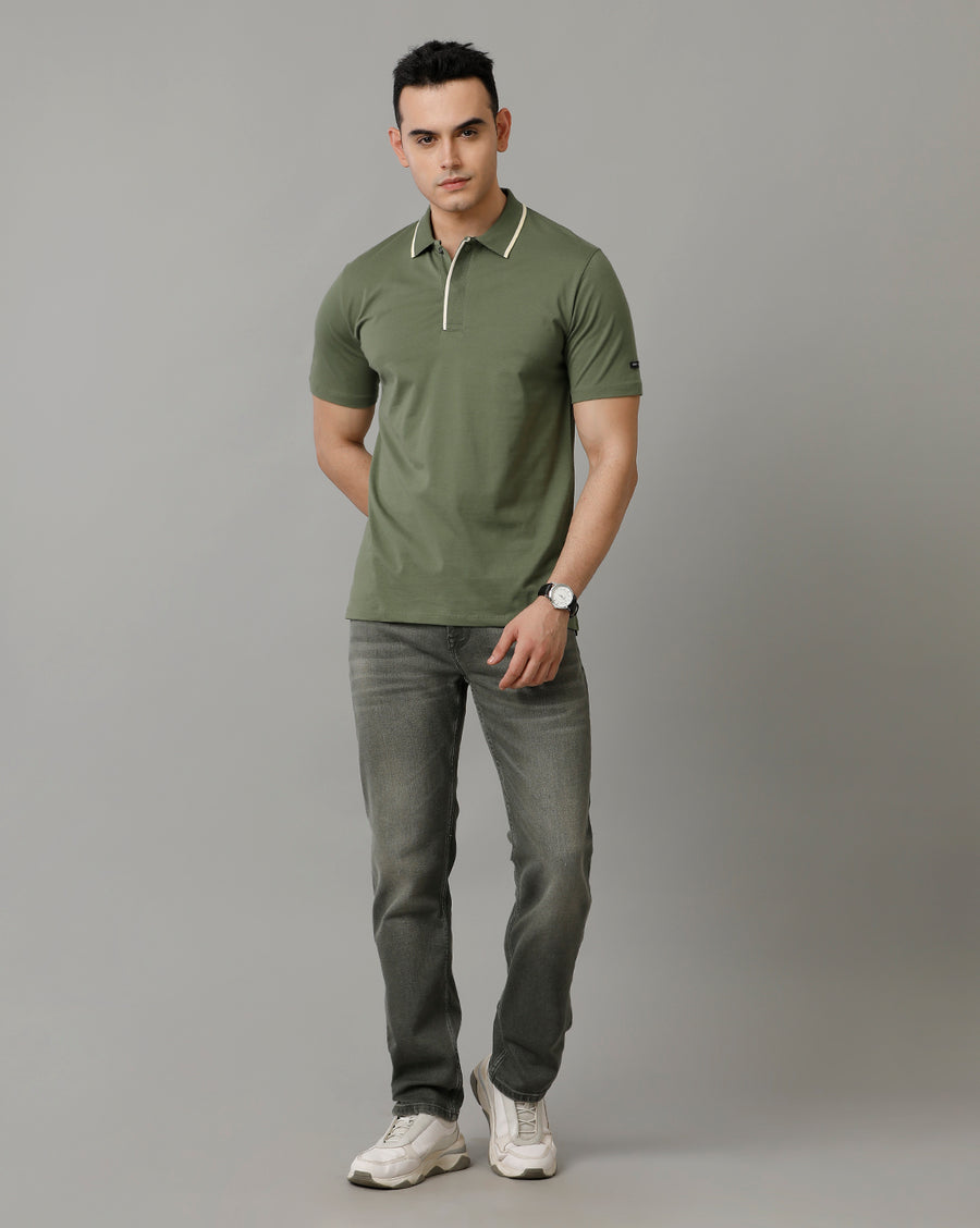 Men's Olivine Regular Fit T shirt