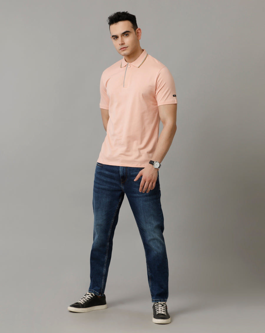 Men's Dusty Pink Regular Fit T shirt