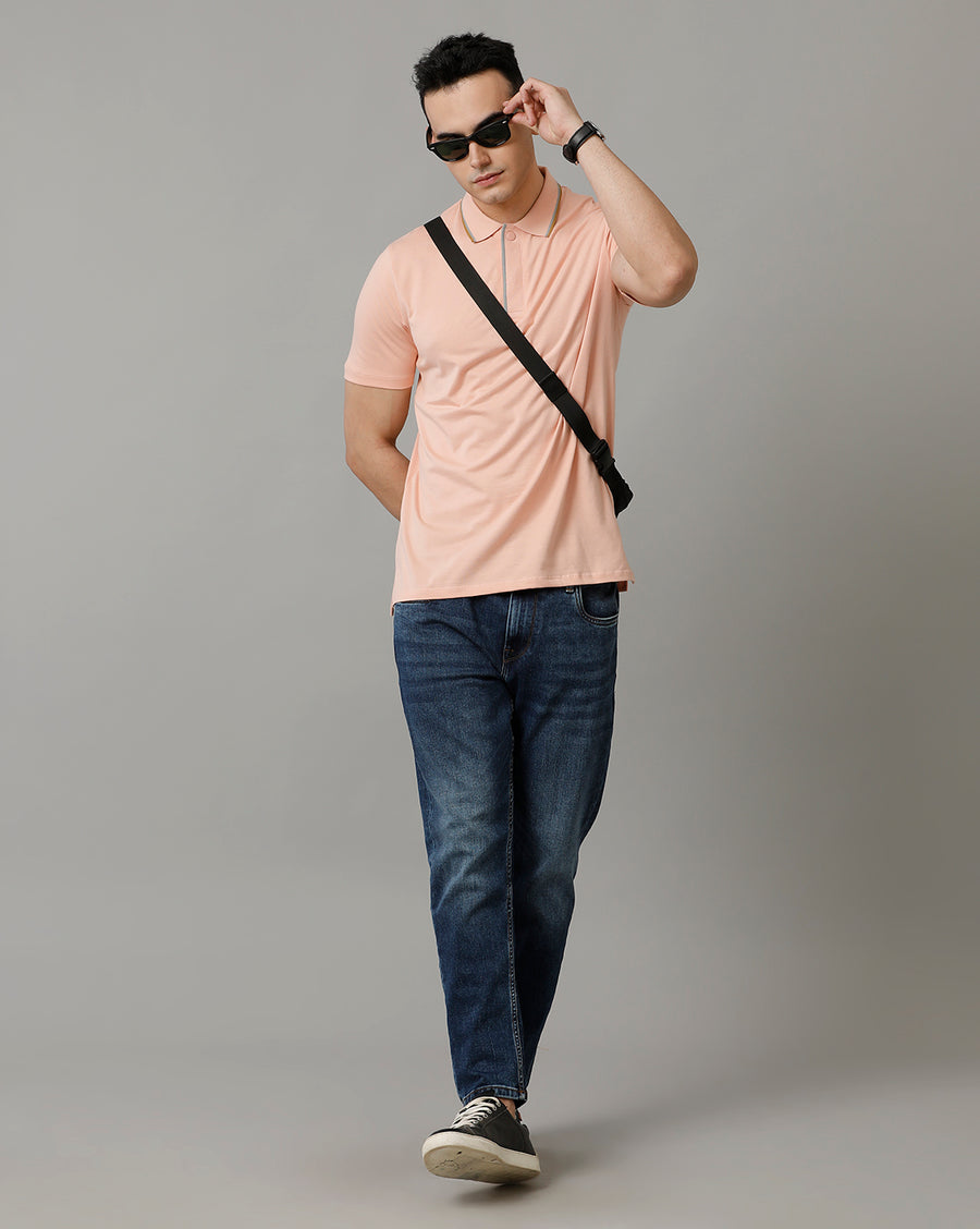 Men's Dusty Pink Regular Fit T shirt