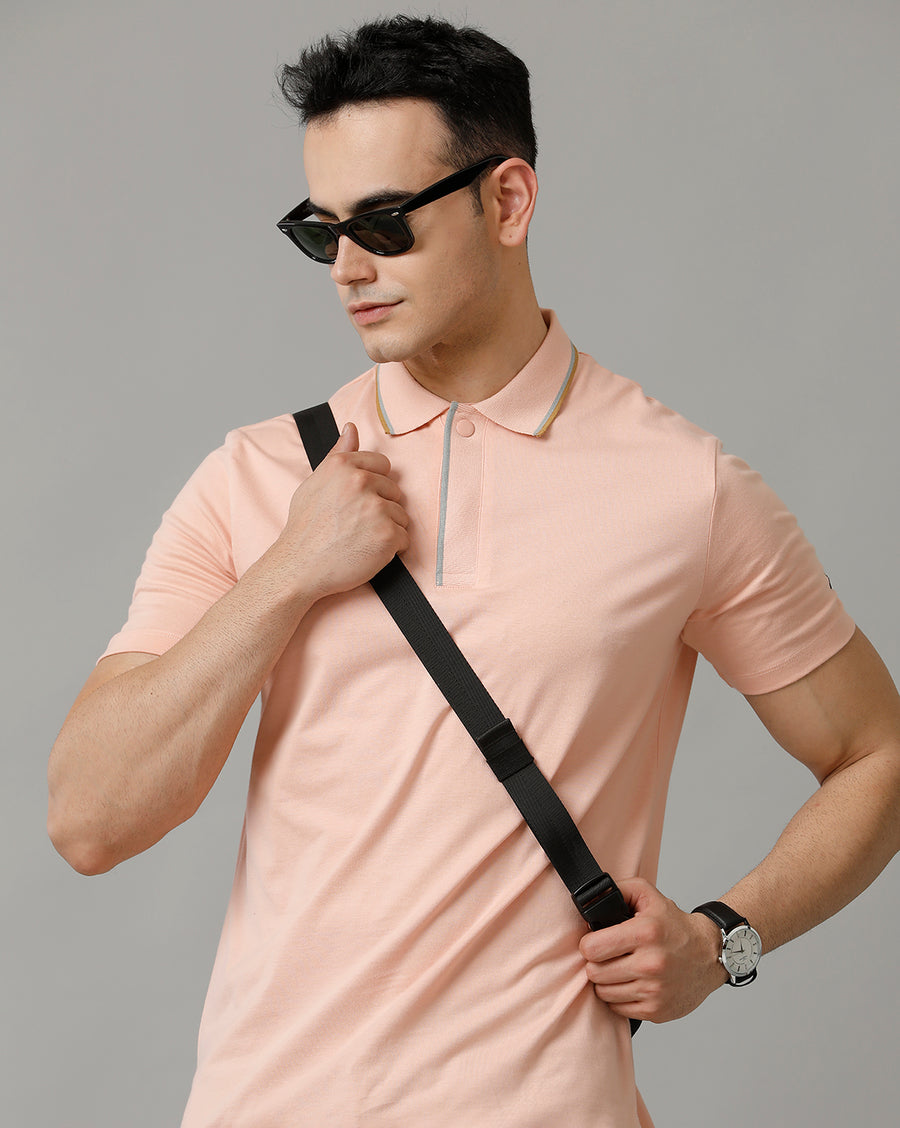 Men's Dusty Pink Regular Fit T shirt