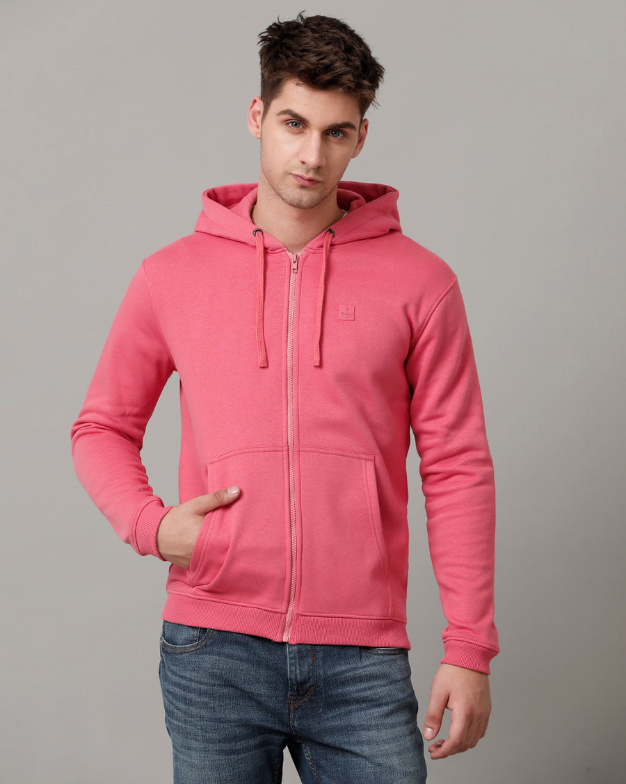 Voi Jeans Mens Dark Pink Regular Fit Sweat Shirt