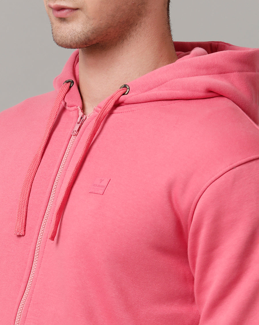 Voi Jeans Mens Dark Pink Regular Fit Sweat Shirt