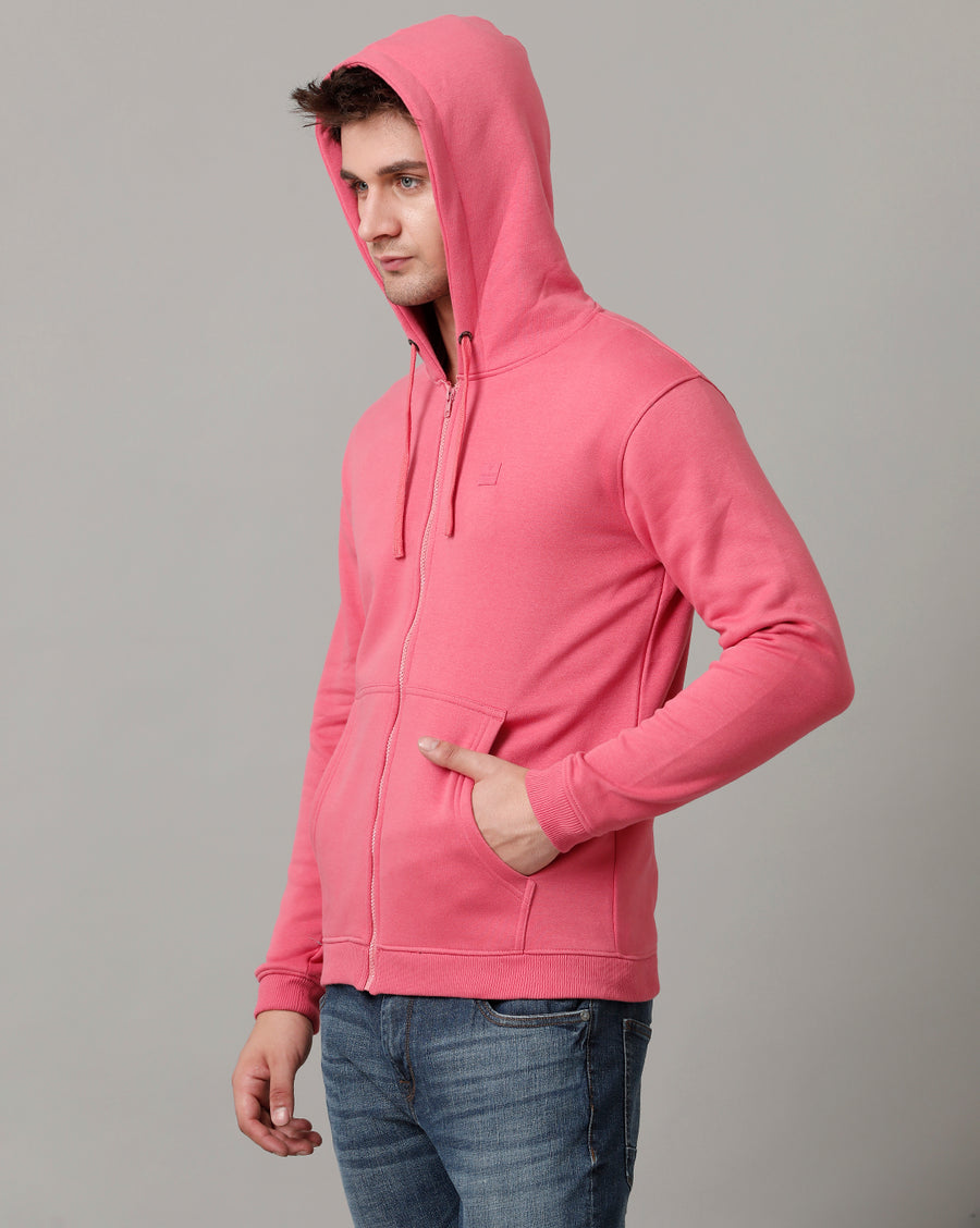 Voi Jeans Mens Dark Pink Regular Fit Sweat Shirt